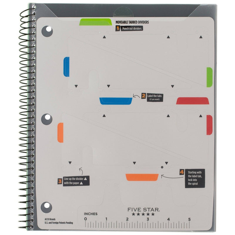 Five Star 130 Sheets College Ruled 1 Subject Spiral Notebook Lilac