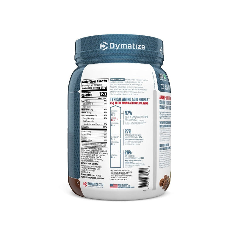 Dymatize 100% Whey Isolate Protein Powder - Gourmet Chocolate - 1.4lbs (LOCAL PICKUP ONLY)