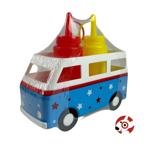 3pc Plastic Condiment Caddy Bus - Bullseye's Playground