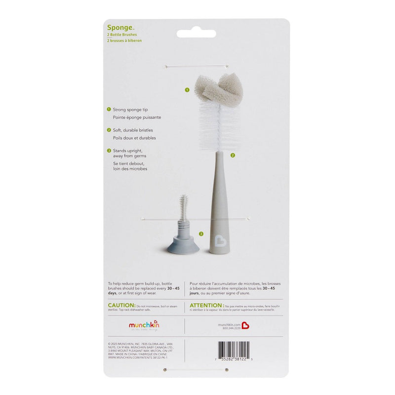 Munchkin Sponge Bottle Brush - 2pk