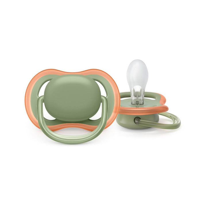 Avent Phillips Ultra Air Pacifier 6-18 Months - Green/Gray - 2pk