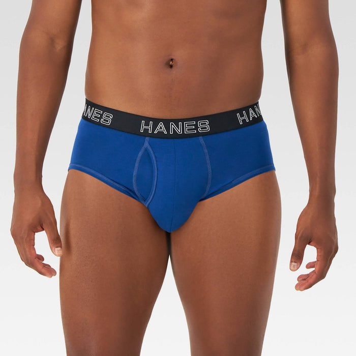 Hanes Premium Men's Briefs with Total Support Pouch 3pk - Gray/Blue/Black XL