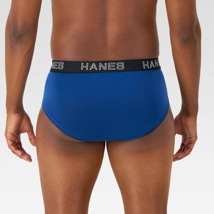 Hanes Premium Men's Briefs with Total Support Pouch 3pk - Gray/Blue/Black XL