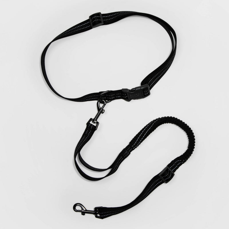 Hands-free Dog Leash with Bungee - Black - Boots & Barkley