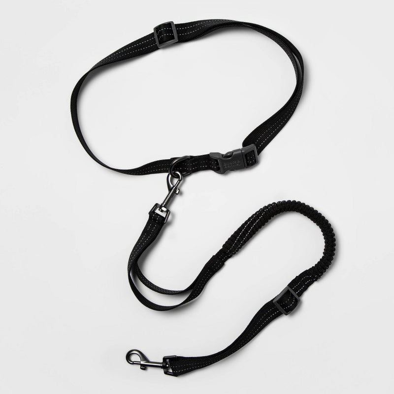 Hands-free Dog Leash with Bungee - Black - Boots & Barkley