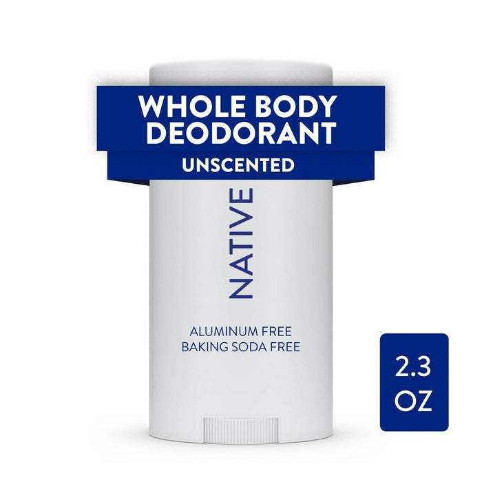 Native Whole Body Deodorant Stick - Unscented - Aluminum Free - 2.3oz