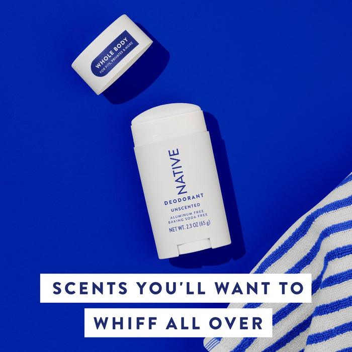Native Whole Body Deodorant Stick - Unscented - Aluminum Free - 2.3oz