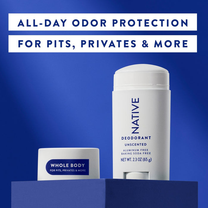 Native Whole Body Deodorant Stick - Unscented - Aluminum Free - 2.3oz