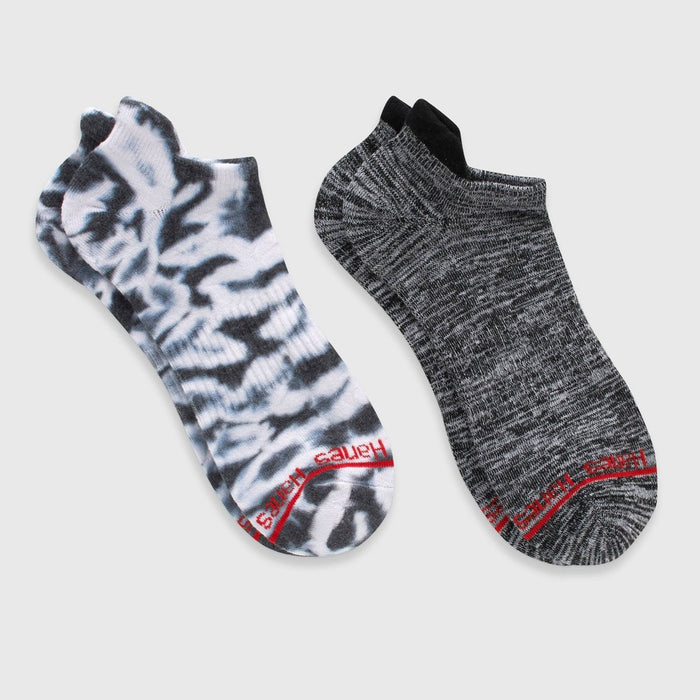 Hanes Originals Premium Men's Heel Shield Socks 2pk - White/Black 6-12
