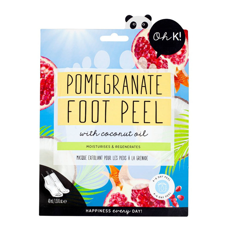 Oh K! Pomegranate & Coconut Oil Foot Peel Mask - 1.35 fl oz