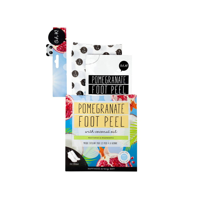 Oh K! Pomegranate & Coconut Oil Foot Peel Mask - 1.35 fl oz