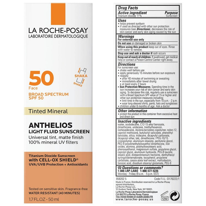 La Roche Posay Anthelios Tinted Ultra-Light Face Sunscreen - SPF 50 EXP 2/2025