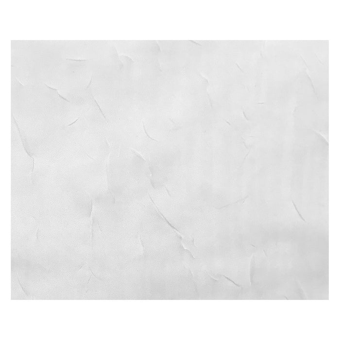 24"x51" Erica Crushed Sheer Voile Beaded Ascot Curtain Valance White - No. 918