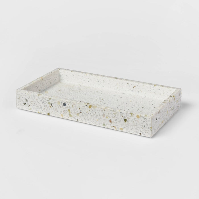 Terrazzo Bath Tray White - Threshold