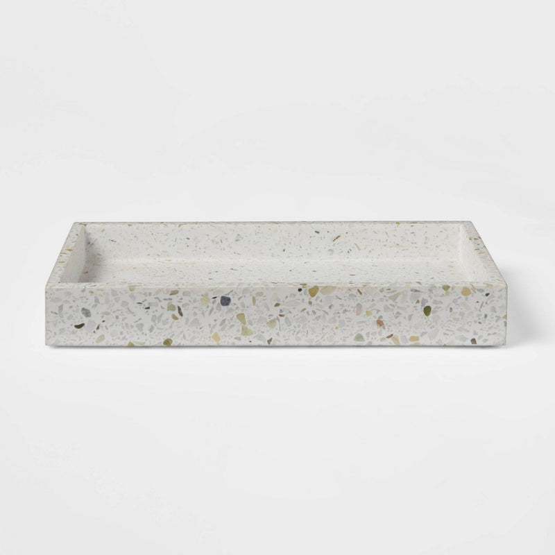Terrazzo Bath Tray White - Threshold