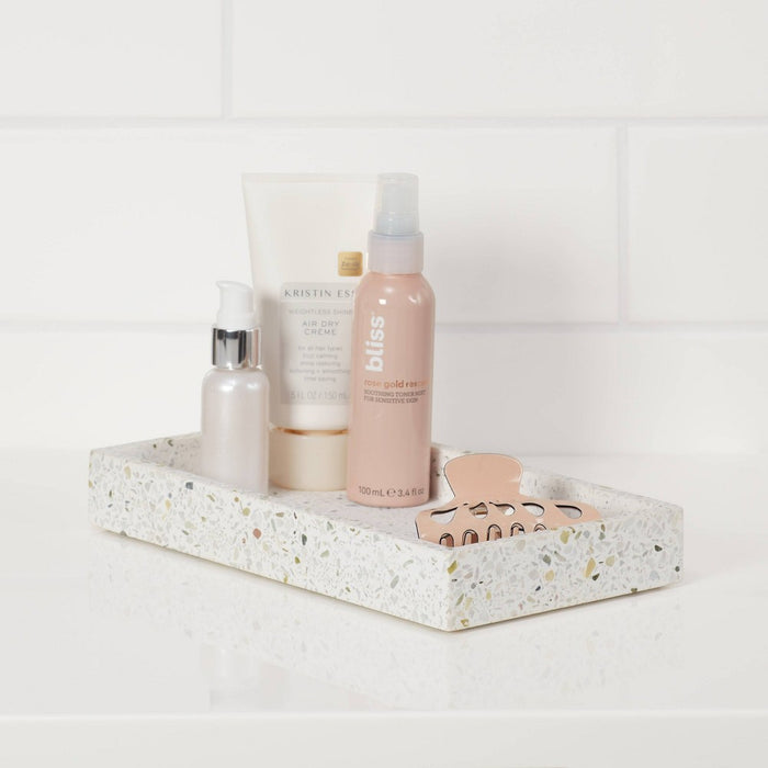 Terrazzo Bath Tray White - Threshold