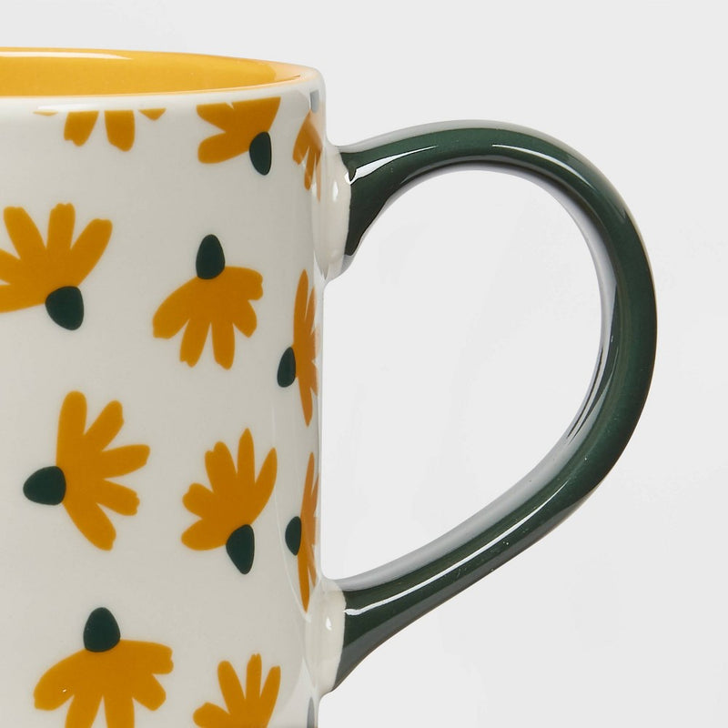 16oz Marilyn Mug Green/Yellow - Room Essentials