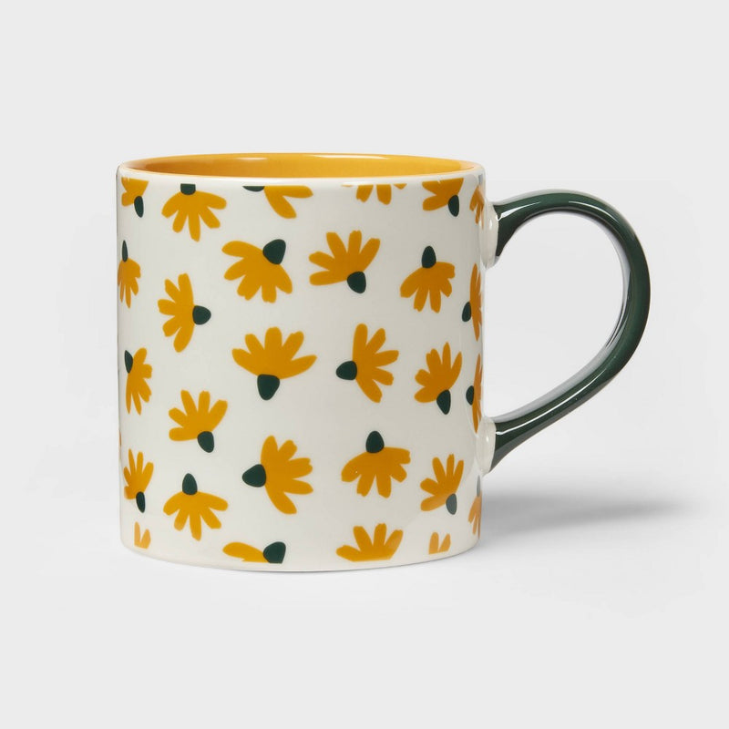 16oz Marilyn Mug Green/Yellow - Room Essentials