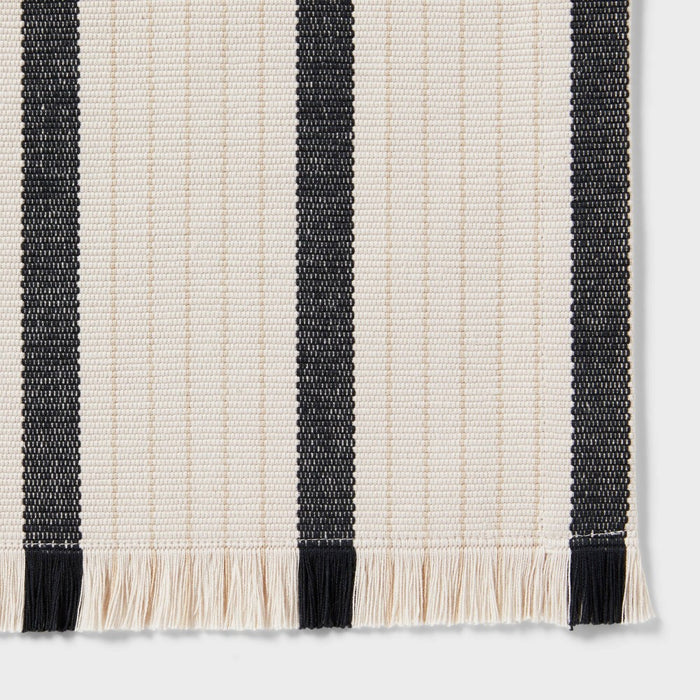 14"x19" 2pk Placemats with Modern Striped Black - Threshold