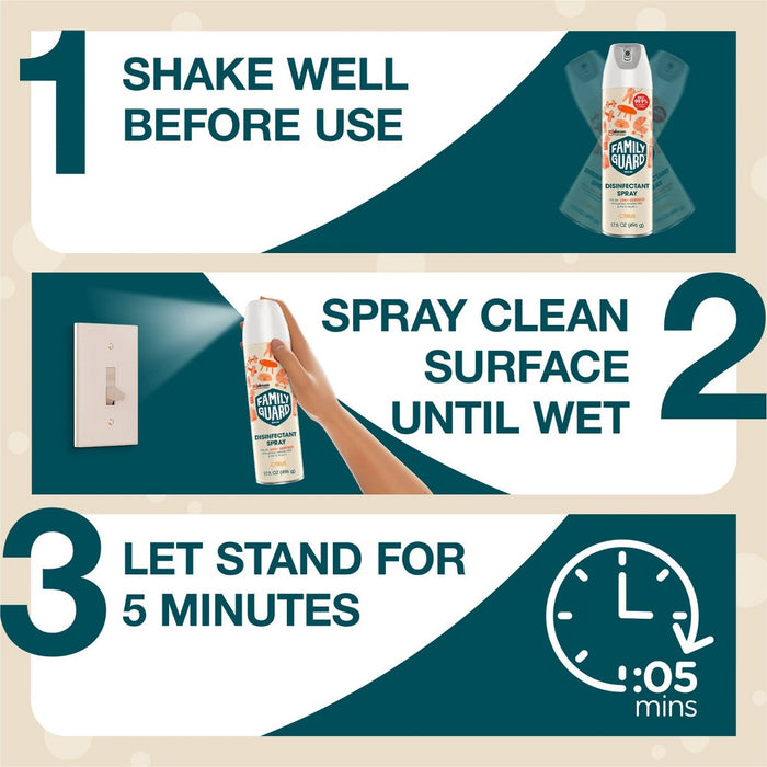 Family Guard Citrus Disinfectant Aerosol - 17.5oz