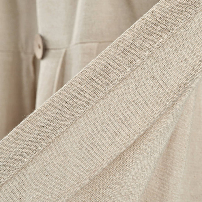18"x52" Farmhouse Linen Button Window Valance Dark Linen - Lush Decor