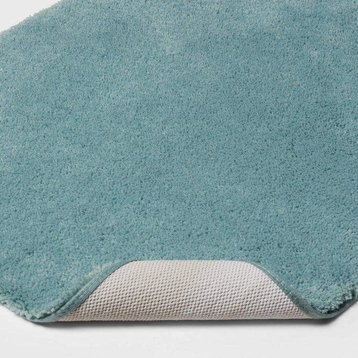23"x37" Performance Nylon Bath Rug Aqua Blue - Threshold