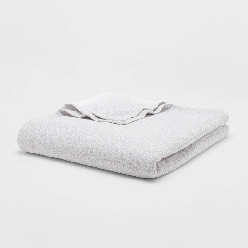 Twin/Twin XL 100% Cotton Bed Blanket Gray - Threshold