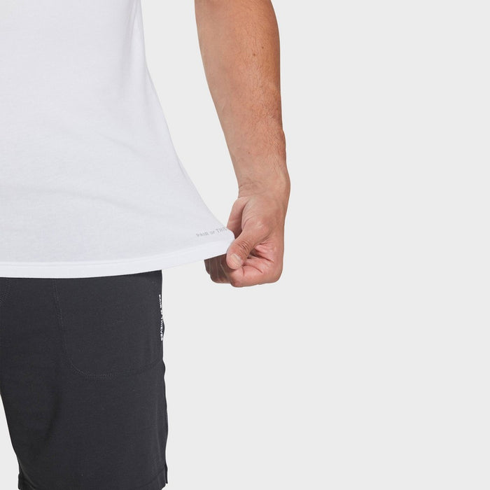 Pair of Thieves Men's 2pk V-Neck Undershirt - White M: SuperSoft Cotton Blend, Breathable, Classic Fit, Short Sleeve