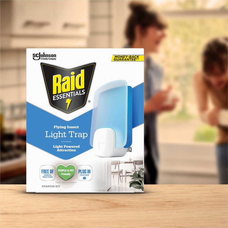 Raid Essentials Flying Insect Light Trap Starter Kit - 1 Device + 1 Refill