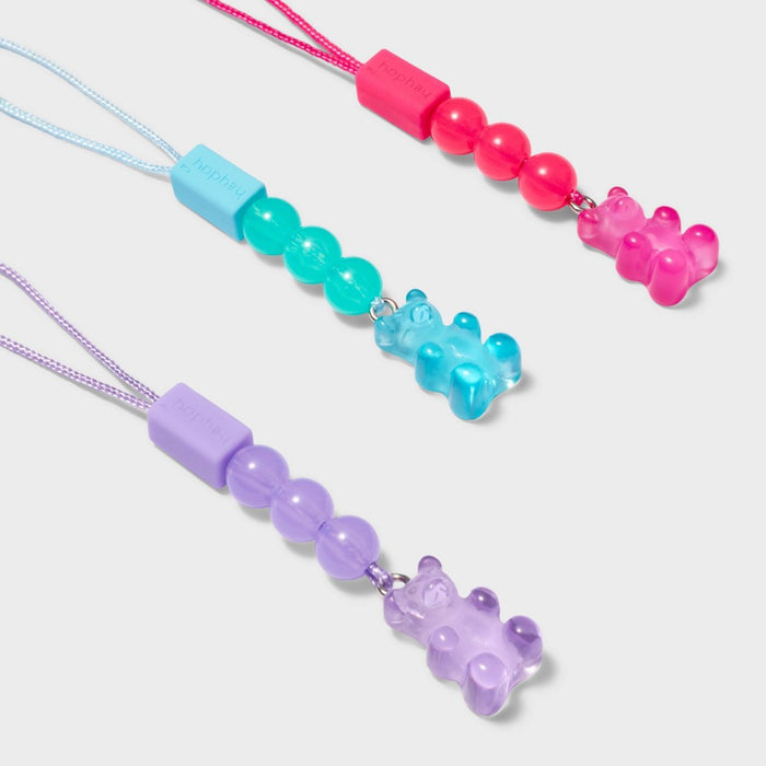 Cell Phone and Tech Charms 3pk Pink/Purple/Blue - heyday Gummy Bears