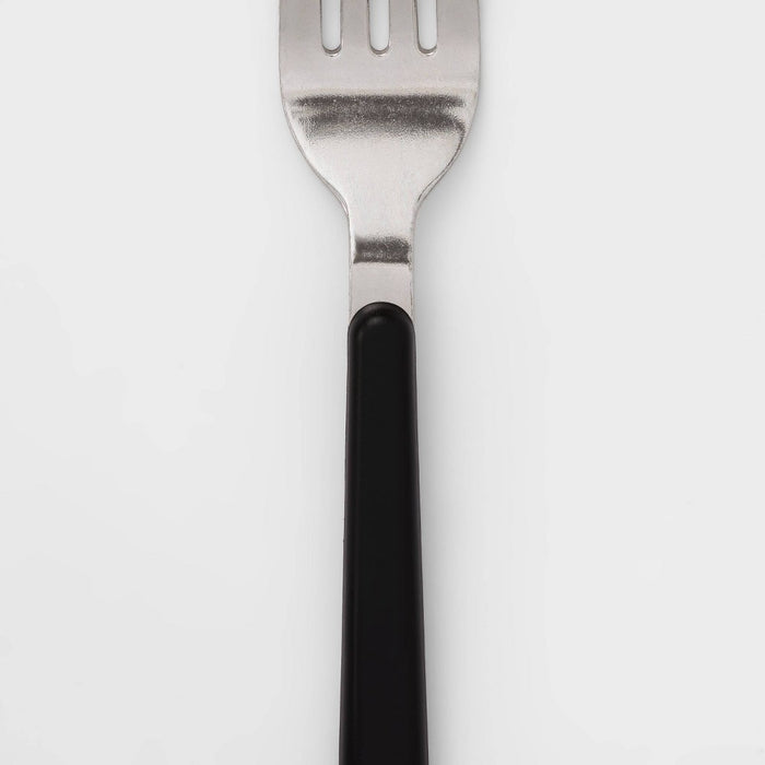 20pc Plastic Handle Flatware Set Black - Room Essentials