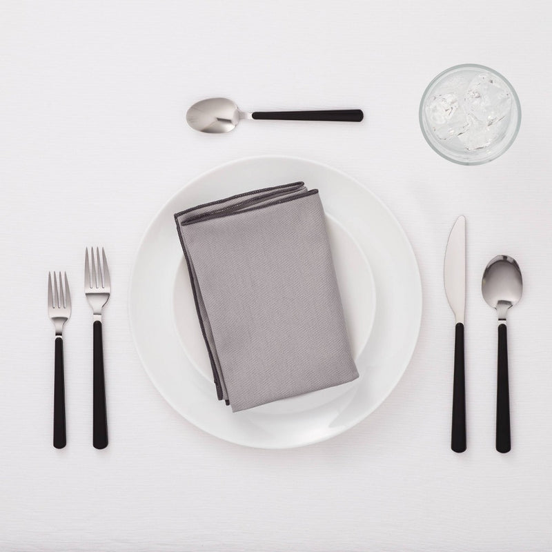20pc Plastic Handle Flatware Set Black - Room Essentials