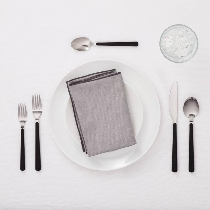 20pc Plastic Handle Flatware Set Black - Room Essentials