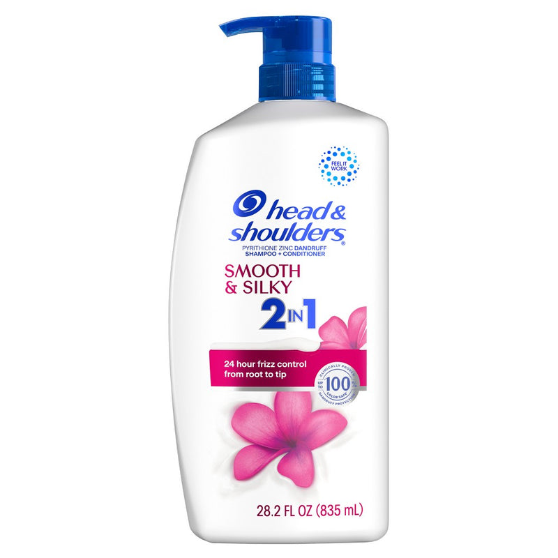 Head & Shoulders 2-in-1 Dandruff Shampoo and Conditioner, Anti-Dandruff Treatment, Smooth and Silky for Daily Use, Paraben-Free - 28.2 fl oz