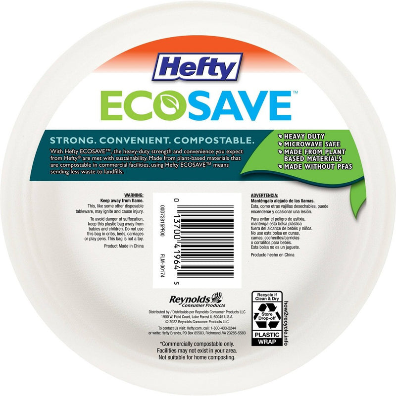 Hefty Ecosave Compostable Bowls - Large - 28 fl oz/15ct