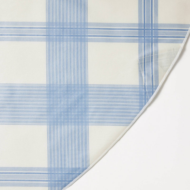 70" Round Oiled Tablecloth Blue Plaid - Threshold designed with Studio McGee