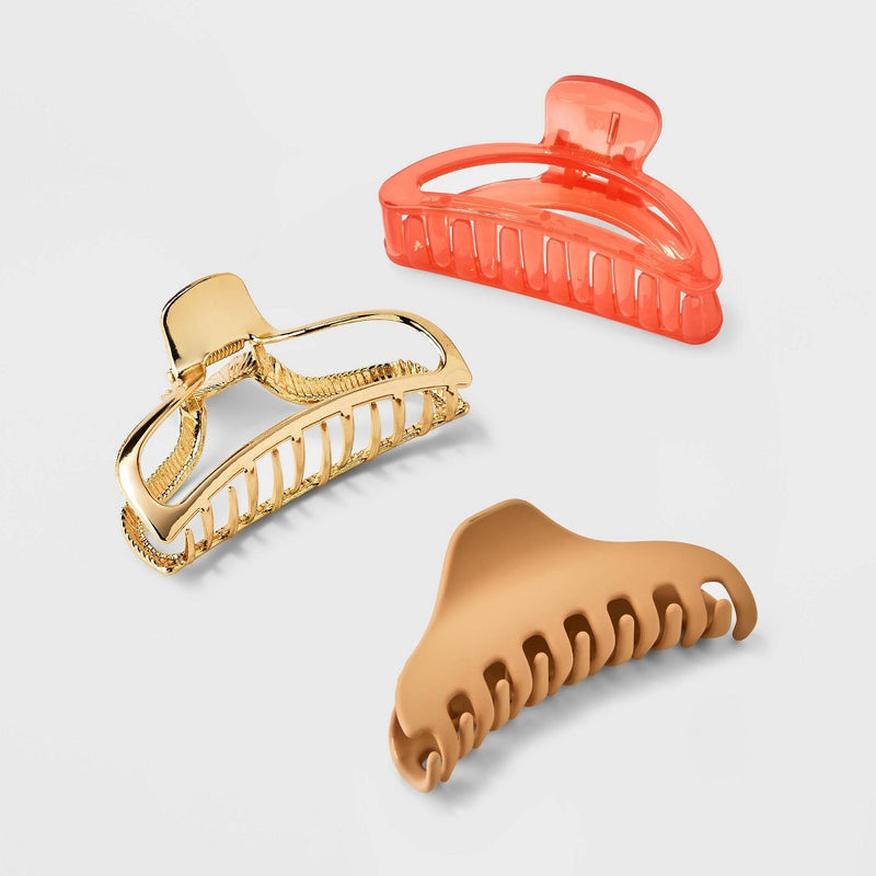 Claw Hair Clip Set 3pc - Wild Fable