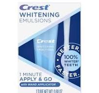 Crest Whitening Emulsions Leave-on Teeth Whitening Treatment with Hydrogen Peroxide + Whitening Wand Applicator + Stand - 0.88oz