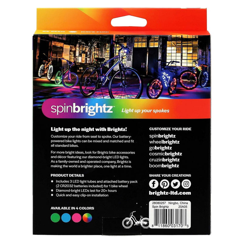 Brightz Spin Morphing Bicycle Spoke Tubes LED Light