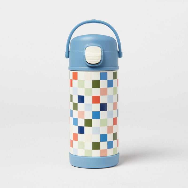 Kids' 12oz Checkered Stainless Steel Portable Drinkware Water Bottle