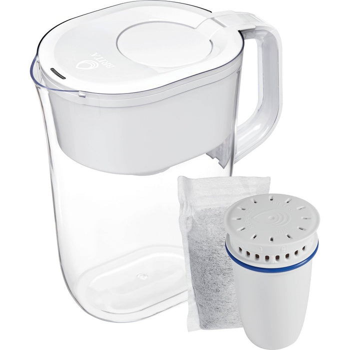 Brita Water Filter 10-Cup Tahoe Water Pitcher Dispenser with Refillable Water Filter - White