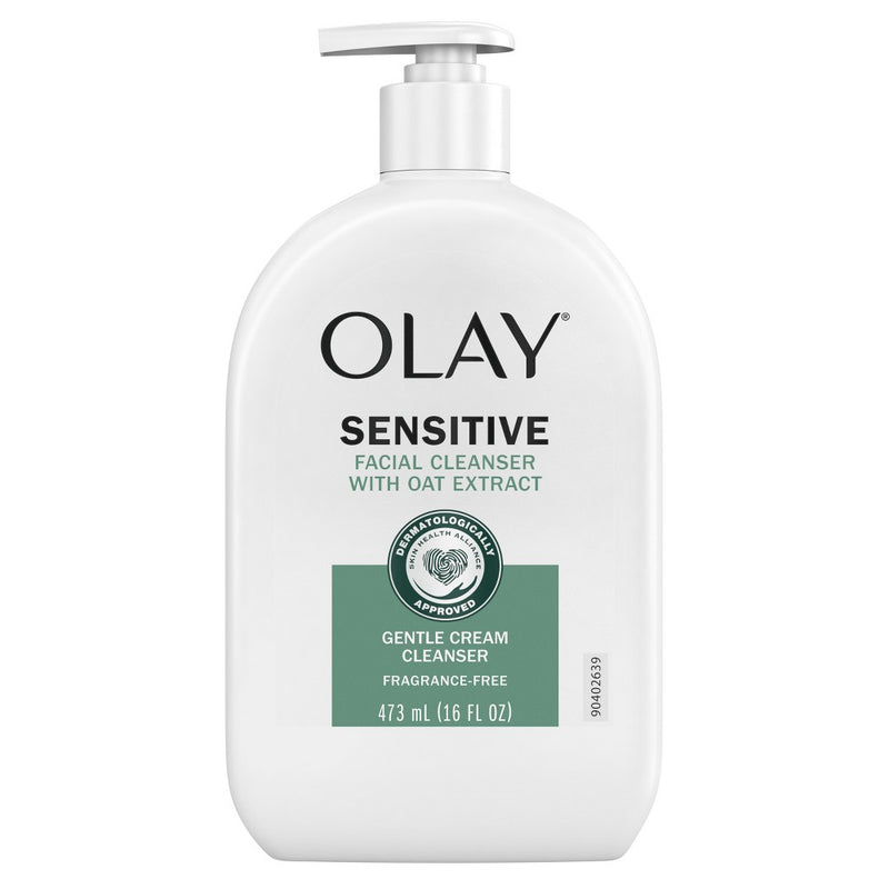 Olay Sensitive Gentle Facial Cream Cleanser with Oat Extract - Fragrance Free - 16 fl oz