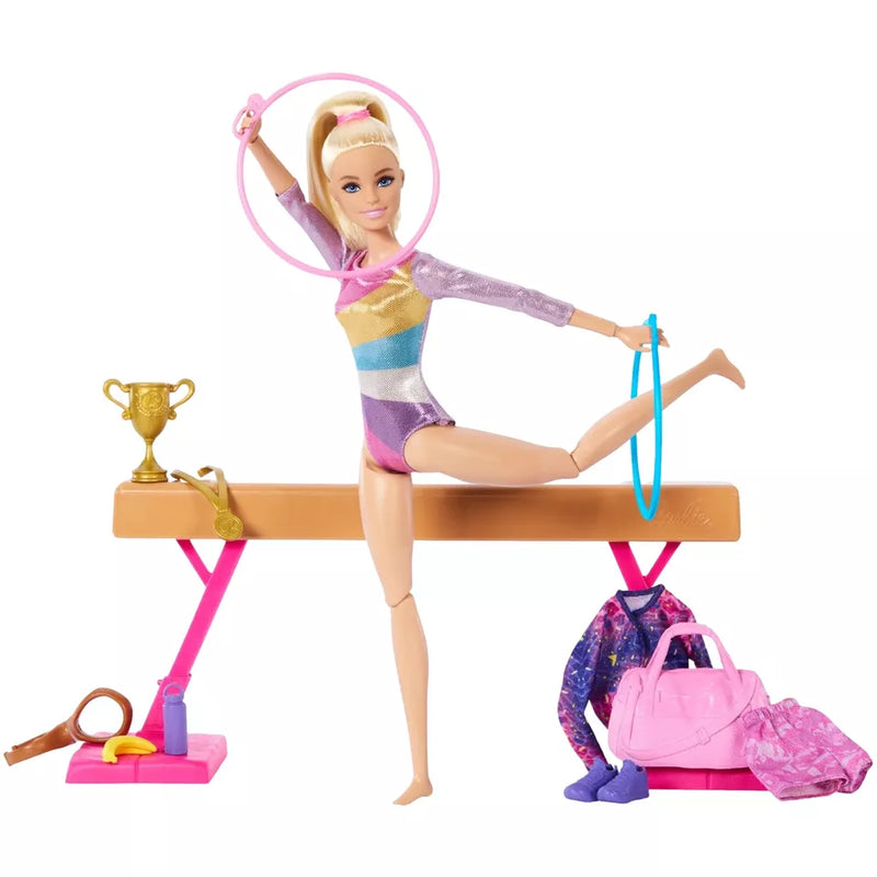 Barbie Gymnastics Playset with Blonde Fashion Doll