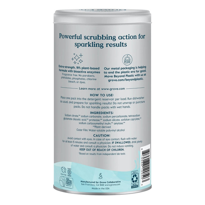 Grove Co. Pure Power Free & Clear Dishwasher Detergent Packs - 15.8oz/30ct