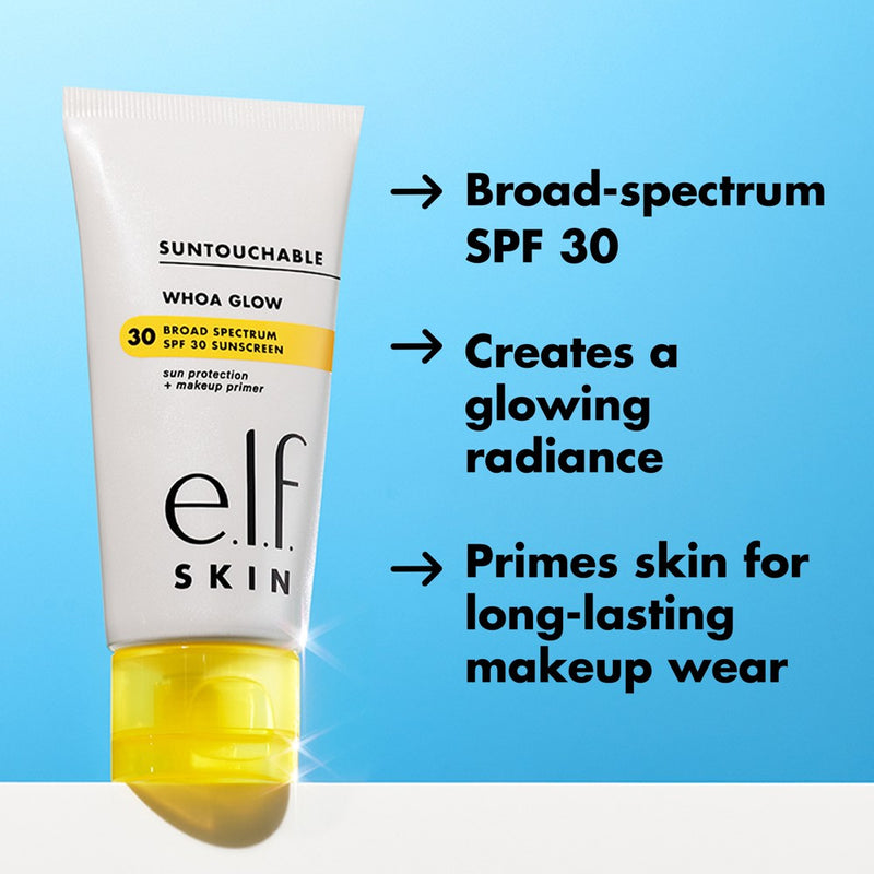 e.l.f. SKIN Suntouchable Whoa Glow Sunscreen & Primer - Sunburst - SPF 30 - 1.69 fl oz