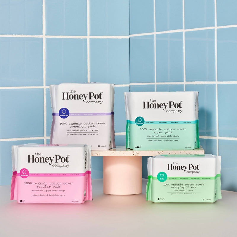 The Honey Pot Company, Non-Herbal Pantiliners, Organic Cotton Cover - 30ct