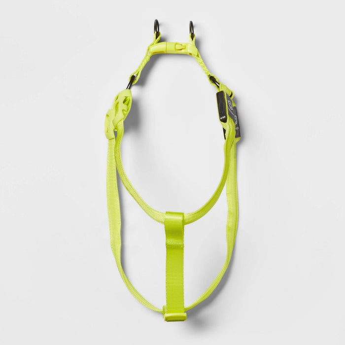 LED Rechargeable Dog Harness - S - Vibrant Green - Boots & Barkley