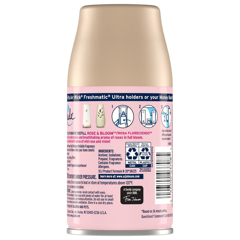Glade Automatic Spray Air Freshener Refill - Rose & Bloom - 6.2oz
