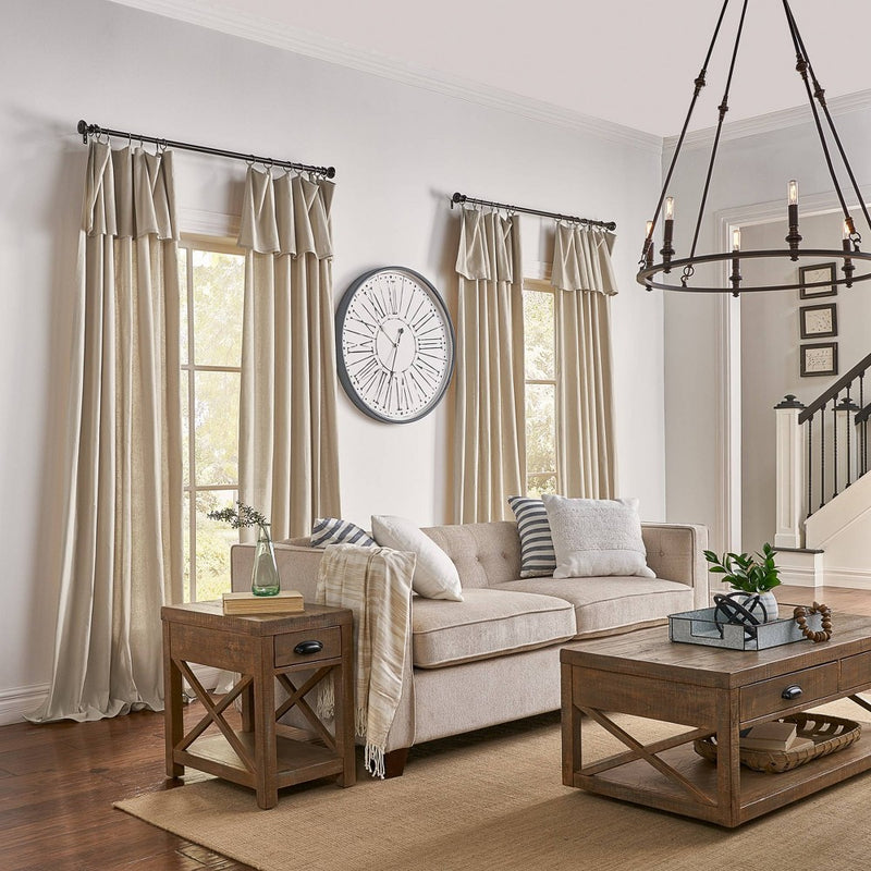 1pc 50"x108" Light Filtering Drop Cloth Window Curtain Panel Linen - Mercantile