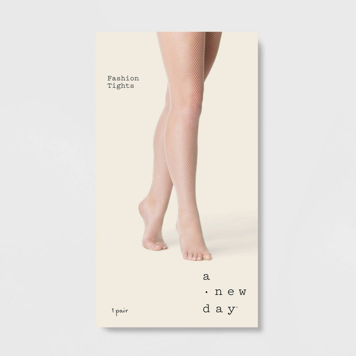 Women's Basic Fishnet Tights - A New Day Sand L/XL